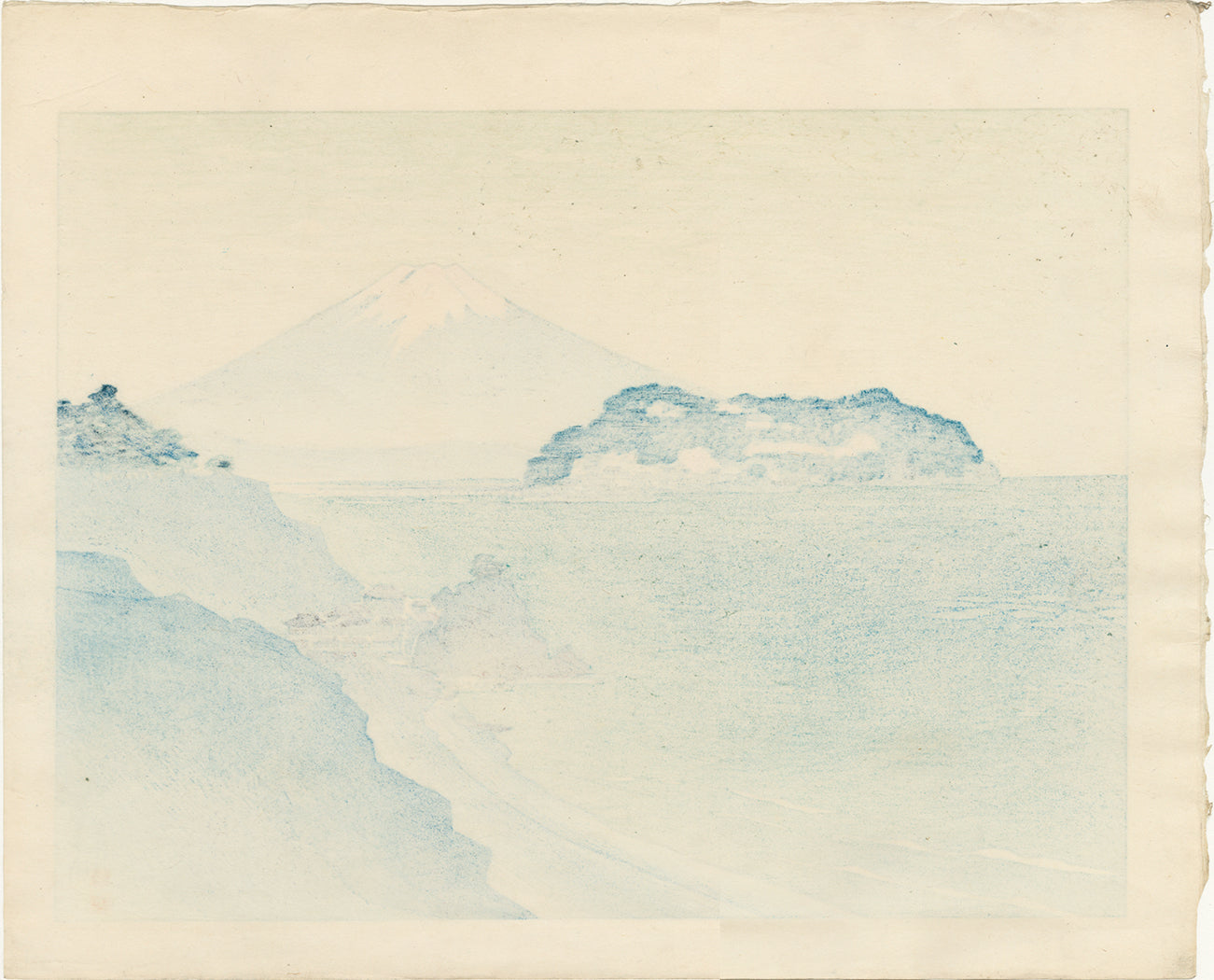 Yamagishi Kazue: View of Mount Fuji from Seven-Ri Beach 七里ヶ浜