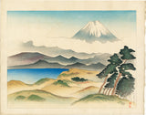 Yamagishi Kazue: Mount Fuji from Tsujido Beach 辻堂の富士