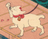 二代国貞：『源氏物語』の三の姫君への恋文を運ぶ猫