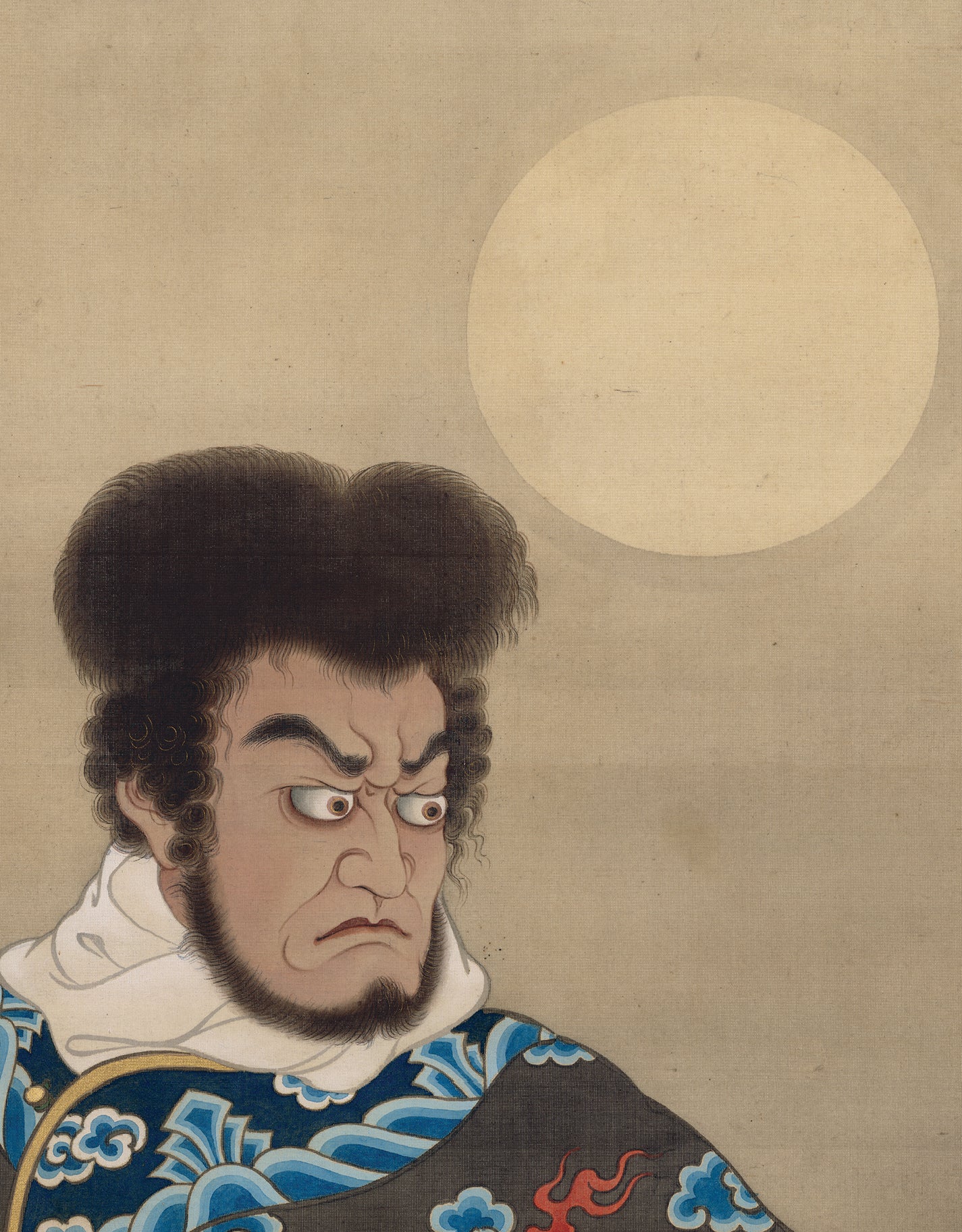 コトン堂：海賊毛ぞり九右衛門役絹本画 – Egenolf Gallery Japanese Prints