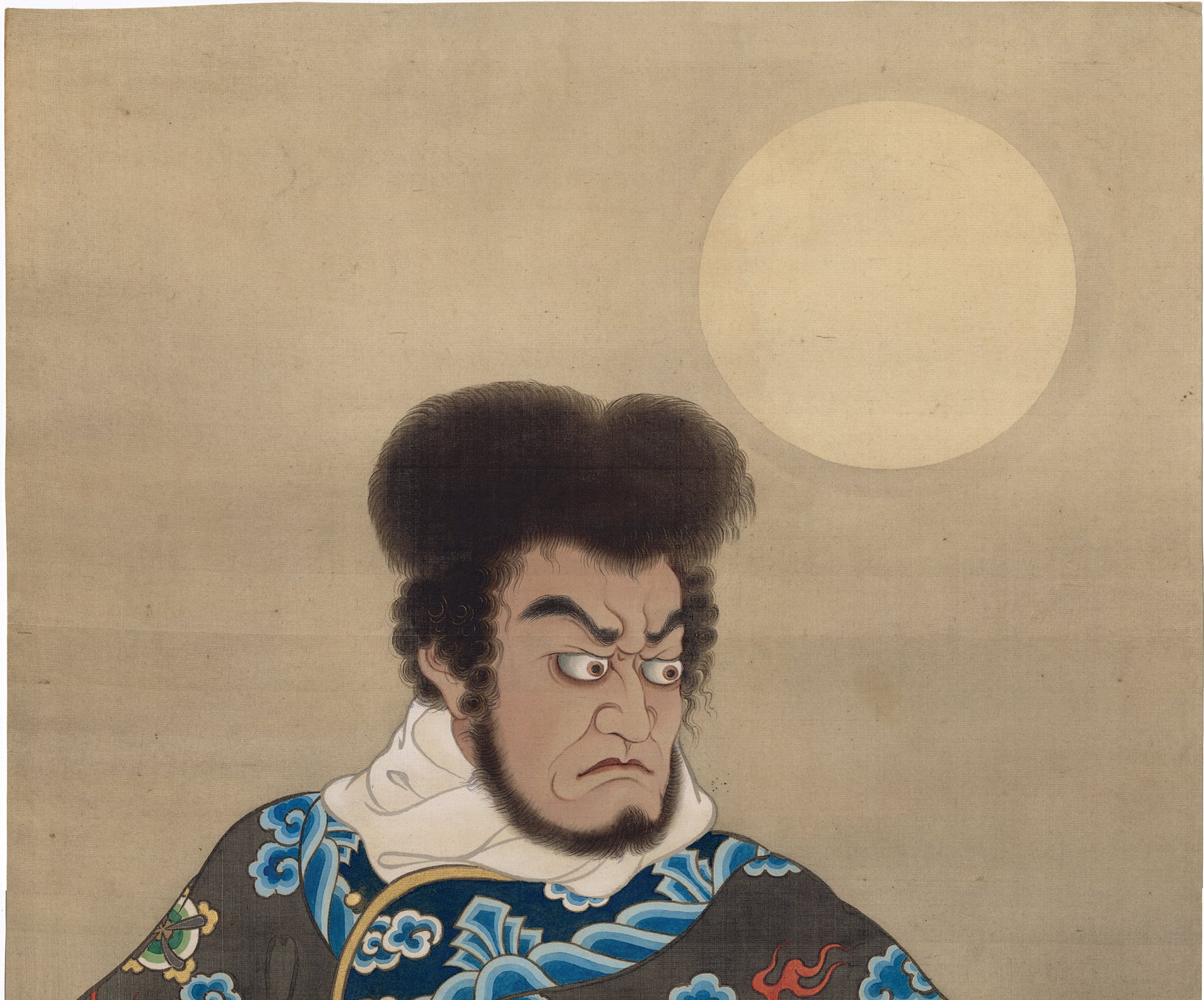 コトン堂：海賊毛ぞり九右衛門役絹本画 – Egenolf Gallery Japanese Prints