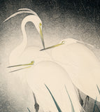 Hashimoto (ikeda) Koei: Snowy Egrets in Rain