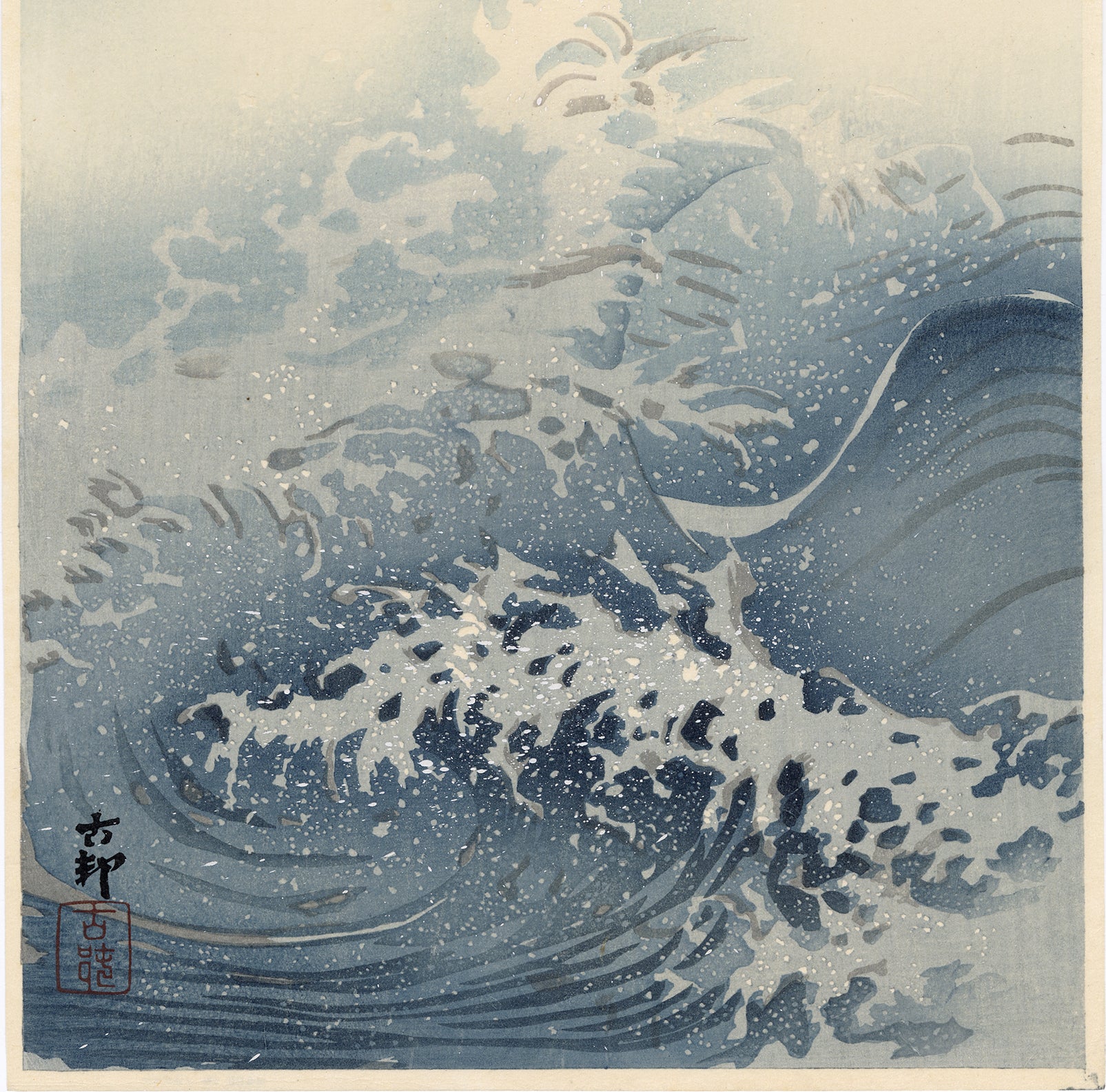 Koson 小原古邨: Swallow over Ocean Waves (Sold) – Egenolf