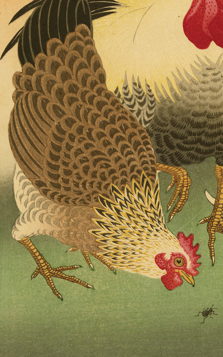 小原古邨 : バンタム鶏、雌鶏とひよこ（売り切れ） – Egenolf