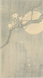 Koson 小原古邨: Flowering Plum and Moon (First Edition) (Sold)