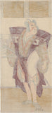 Katsukawa Shunko (Attributed to): Ichikawa Danjuro Holding Teabowl and Fan (Sold)