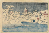 Kuniyoshi: A view of Kinryuzan Temple in Asakusa in the Snow