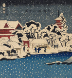 Kuniyoshi: A view of Kinryuzan Temple in Asakusa in the Snow