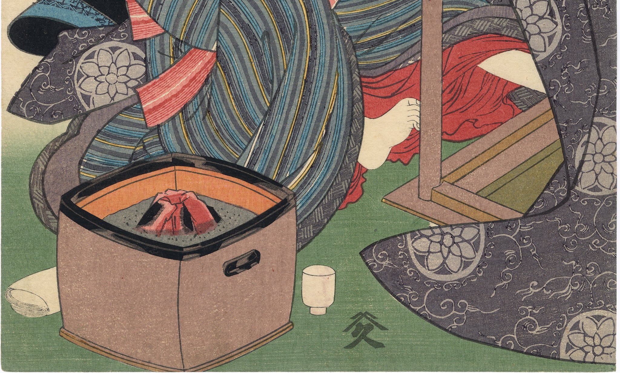 Kunisada: Beauty With Kotatsu: Imado – Egenolf Gallery Japanese Prints