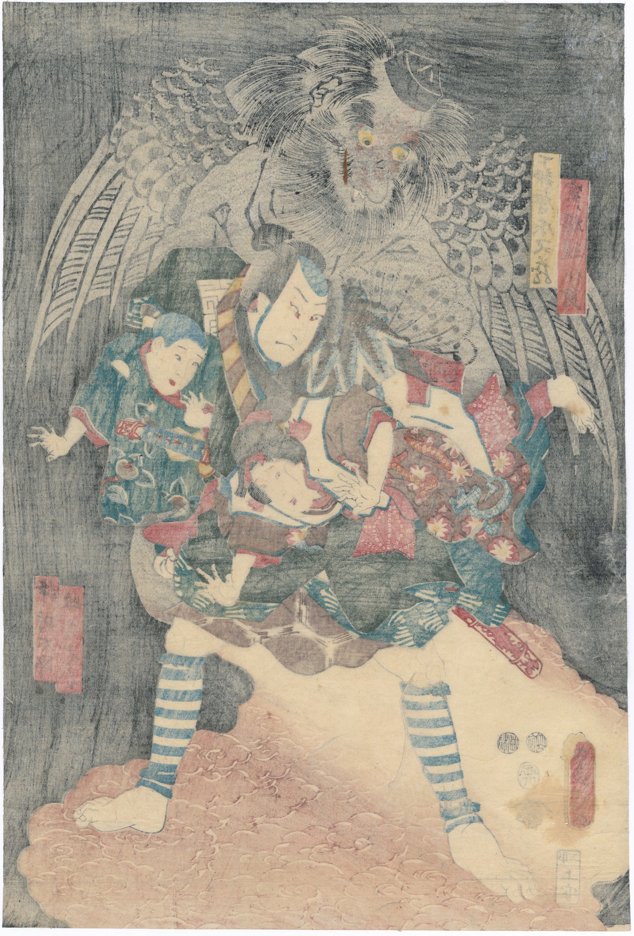 国貞：大怪天狗縦二連祭壇画（SOLD） – Egenolf Gallery Japanese Prints