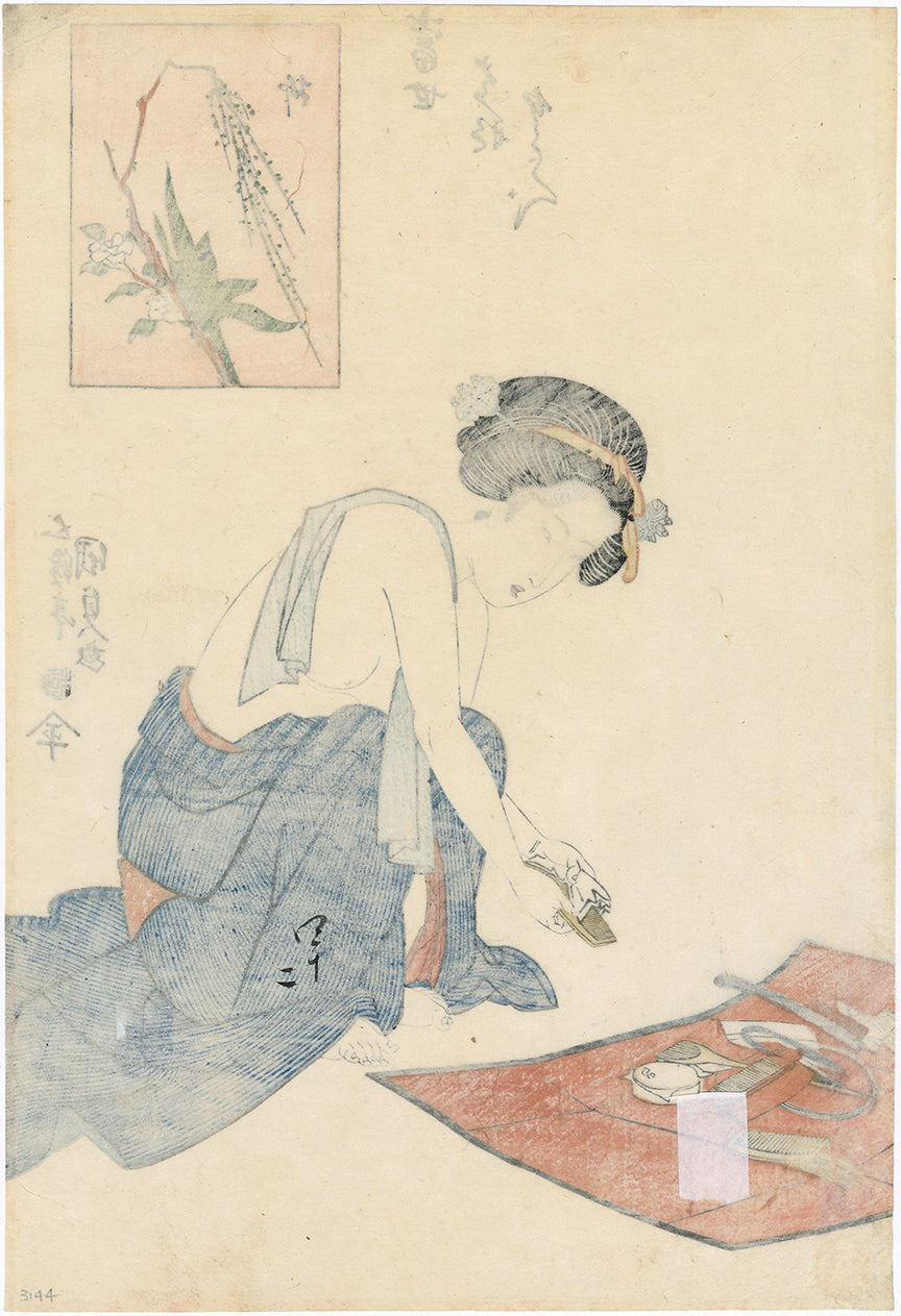 国貞：柳―柳に髪飾りを付けた美しさの比較 – Egenolf Gallery Japanese