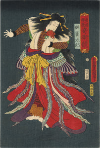 Kunisada: Nakamura Shikan with Magical Feather Robe バン雀太郎