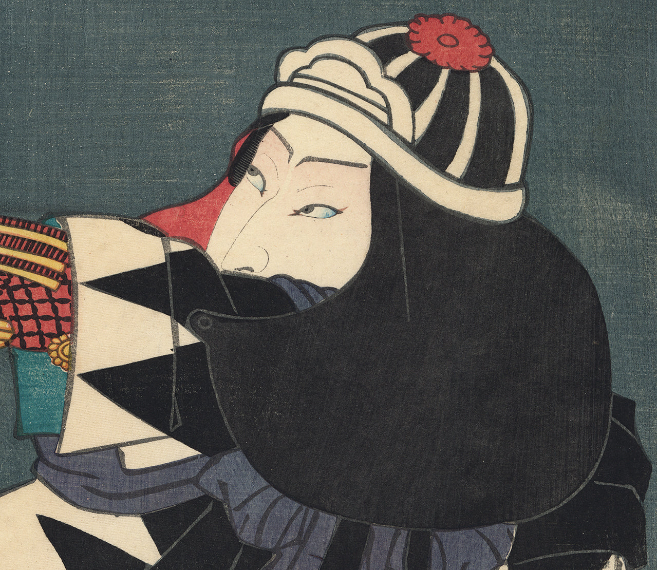 Kunisada：浪人が提灯を持ち、夜襲に備える – Egenolf Gallery