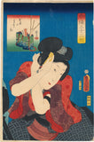 Kunisada: Beauty Running a Comb Through her Hair
