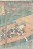 Kunisada: Mitate of Washing the Book Komachi