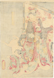 Kunisada: Dancing Cats and Possessed Widow from the play Hana no Saga Nekomata Hanashi (SOLD)