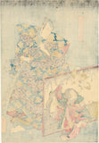 Kunisada: Dancing Cats and Possessed Widow from the play Hana no Saga Nekomata Hanashi (SOLD)