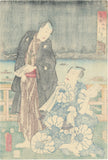 Kunisada: Mitate of Parrot Komachi with Two Actors