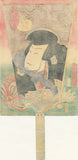 Kunisada: Battledore (Hagoita) Portrait with Handle of Sawamura Tossho II as Nippon Daemon