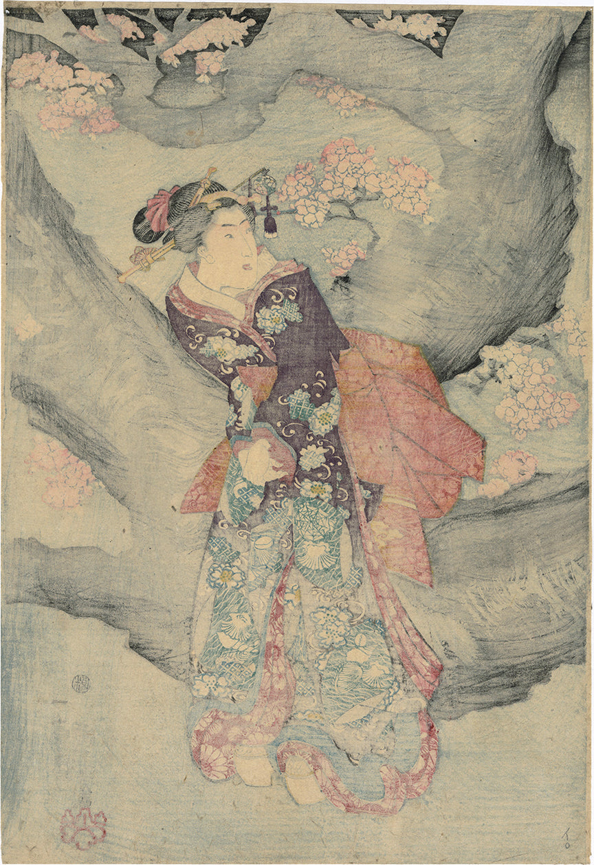 国芳: 夜の桜 (Yoru no sakura) – Egenolf Gallery Japanese Prints