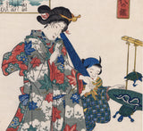 Kuniyoshi 国芳: Benevolent Beauty Releasing Captive Turtles