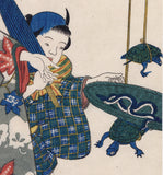 Kuniyoshi 国芳: Benevolent Beauty Releasing Captive Turtles