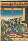 Kuniyoshi 国芳: Taira Kiyomori Uses Incantations to Delay the Sunset 平相国清盛入道