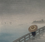 Kiyochika: Rain on Tsukimi Bridge