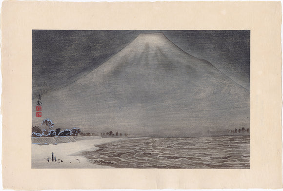 Kiyochika: Evening View of Mount Fuji (Sold)