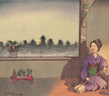 Kiyochika 小林: Summer Moon at Imado 今戸夏月 (Sold)