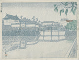Kishio Koizumi: Hirakawa Gate in Spring Rain (SOLD)
