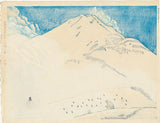 Kishio Koizumi: 富士山とスキーヤー 不二山とスキー (SOLD)
