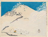 Kishio Koizumi: 富士山とスキーヤー 不二山とスキー (SOLD)