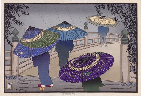Lilian May Miller: Rain Blossoms, Japan (A) (Sold)
