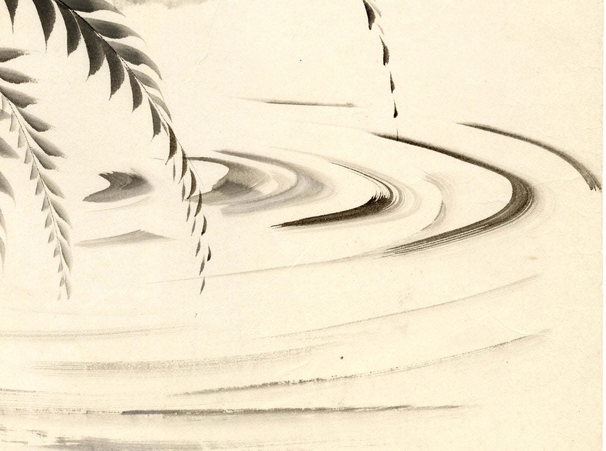 植木鉢の絵 墨絵