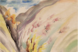 Obata: Watercolor Painting of a Mountain Ravine in Autumn (SOLD)