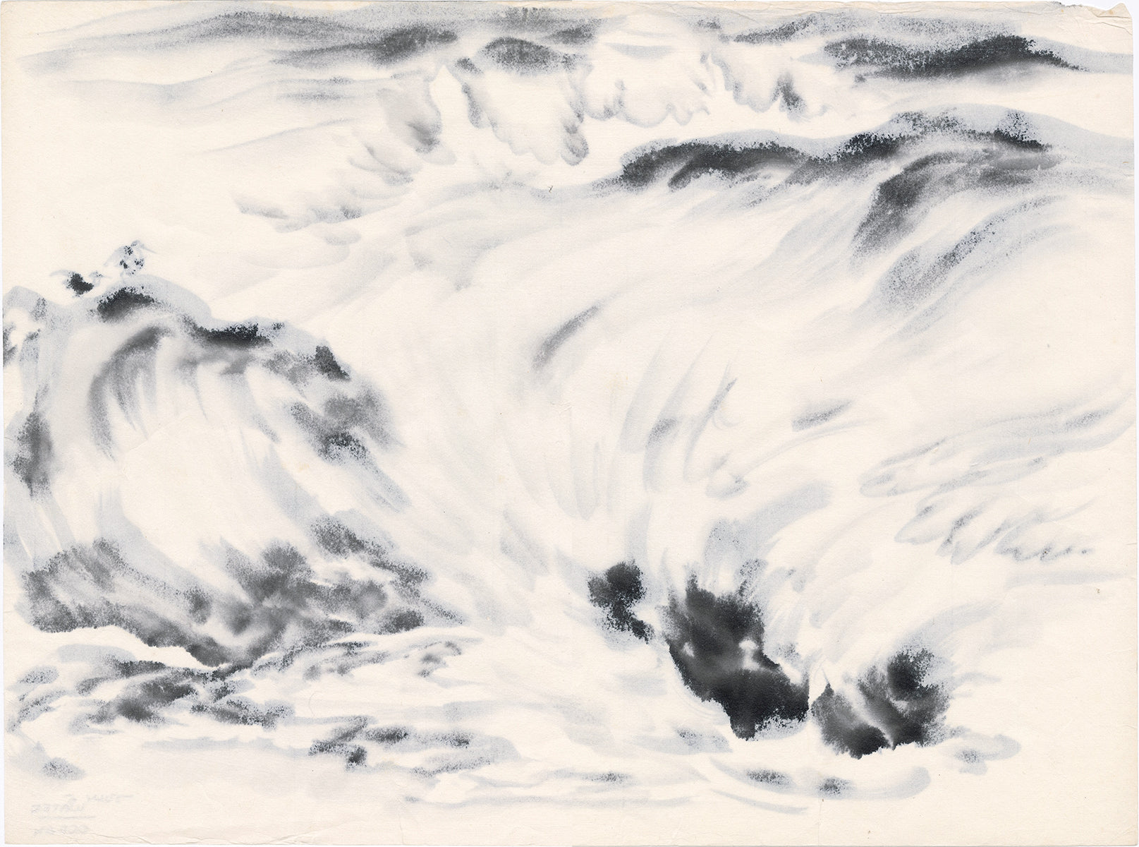 Obata：墨絵；水/海 波が打ち寄せる（売約済） – Egenolf Gallery