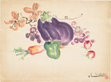 Obata: Watercolor of Still Life with Eggplant