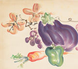 Obata: Watercolor of Still Life with Eggplant