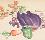 Obata: Watercolor of Still Life with Eggplant