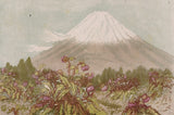 Oda Kazuma: Mount Fuji with Blooming Thistle Flowers (Sold)