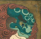 Hirosada: Actor as Lion Dancer with Peony Costume