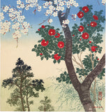 Kawatsura Yoshio (Negoro Raizan): Blooming Cherry and Camellia Trees