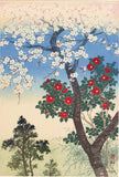 Kawatsura Yoshio (Negoro Raizan): Blooming Cherry and Camellia Trees