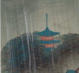 Kawatsura Yoshio (Negoro Raizan): Thunderstorm at Enzan, Shiba, Tokyo (SOLD)