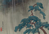 Kawatsura Yoshio (Negoro Raizan): Thunderstorm at Enzan, Shiba, Tokyo (SOLD)