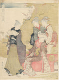 Shunchō: Beauty with Doubts on her Wedding Day; Tragic Young Lovers and two Attendants