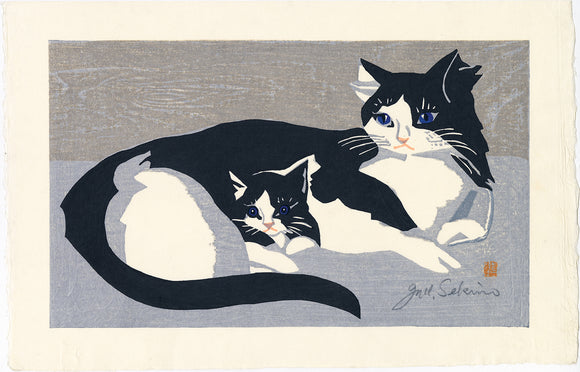 Jun'ichiro Sekino: Mother and Kitten Tuxedo Cats