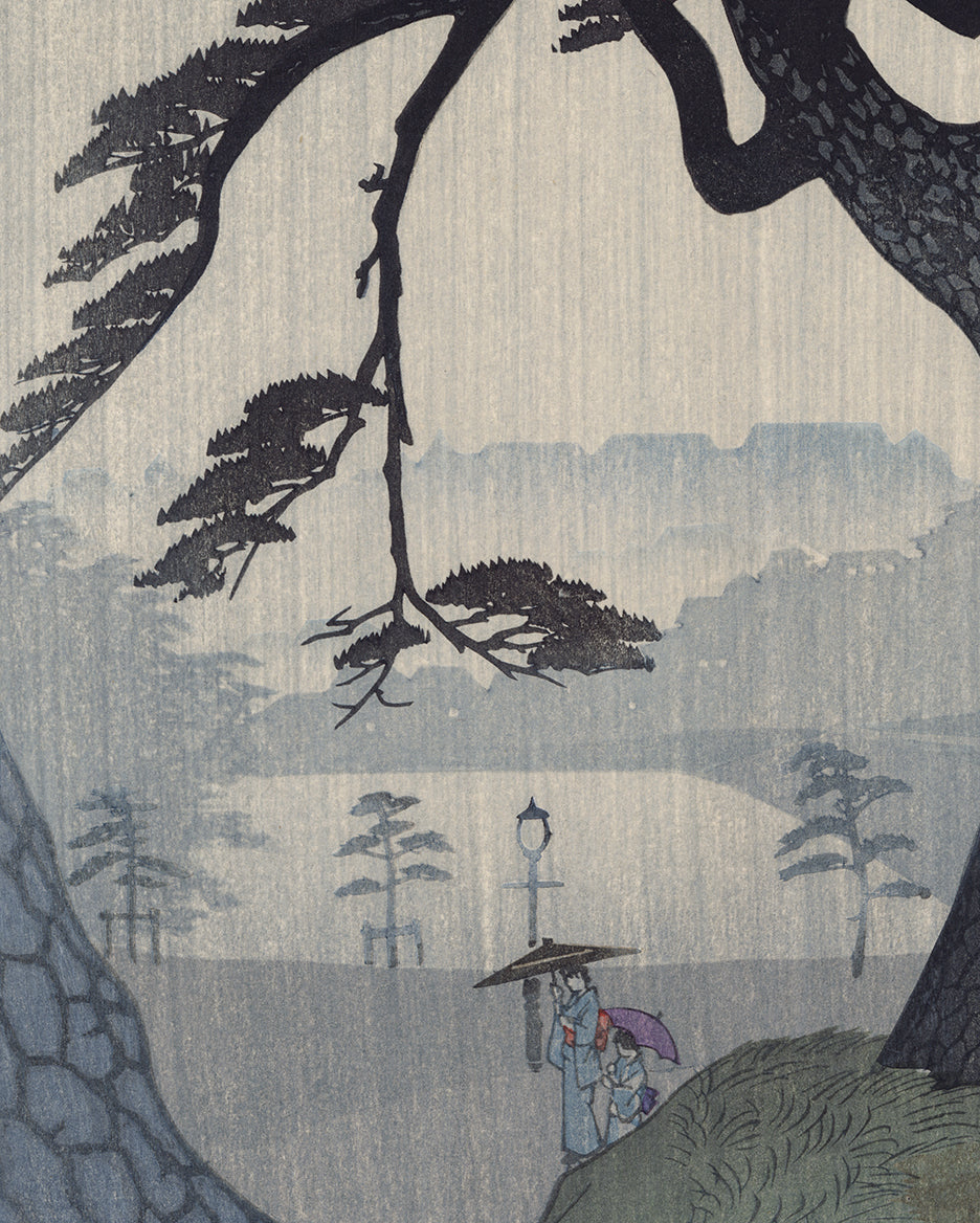 Kasamatsu Shirō: Spring Rain at Kinokuni Mound 紀の国塚 梅雨