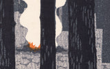 Kasamatsu Shiro: Bonfire in the Forest (Sold)